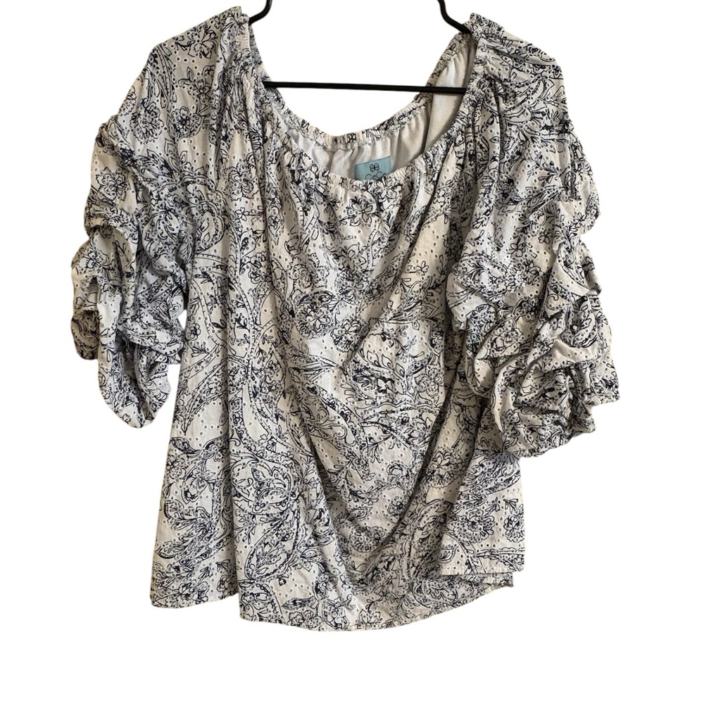 CeCe Women’s Flutter Sleeve Blouse XL